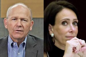 Dave Calhoun and María Asunción Aramburuzabala